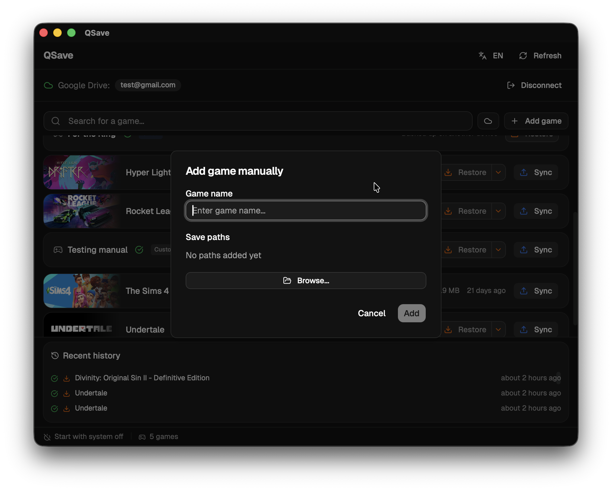 Game Save QSave — Back up your game saves to Google Drive